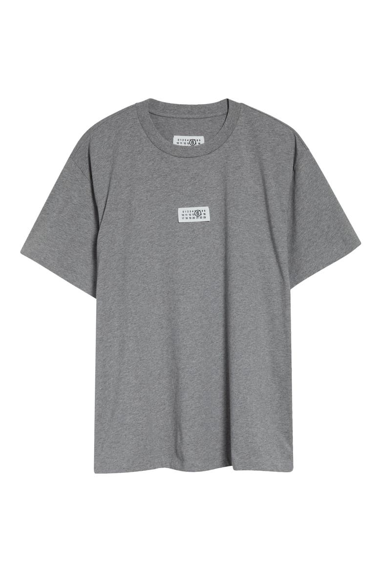 Oversize Numeric Cotton T-Shirt, Alternate, color, LIGHT GREY MELANGE