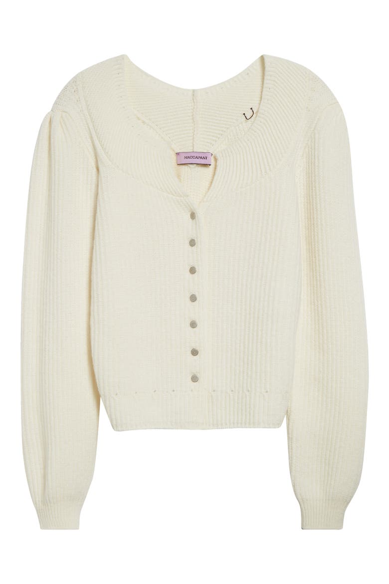 The Alpine Wool Rib Cardigan, Alternate, color, OFF WHITE