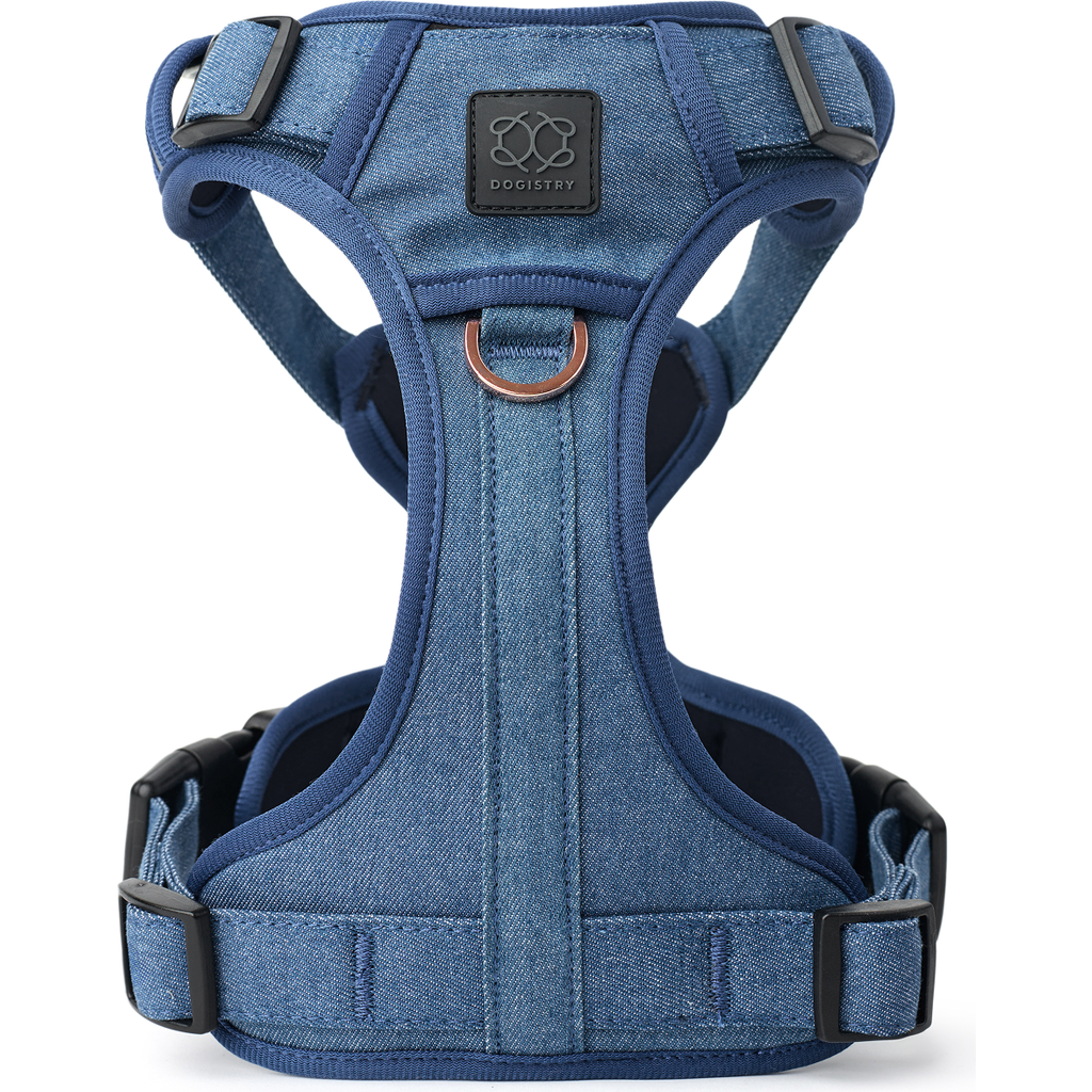 Dogistry The NoMad Adjustable Luxe Harness in Denim at Nordstrom, Size X-Large