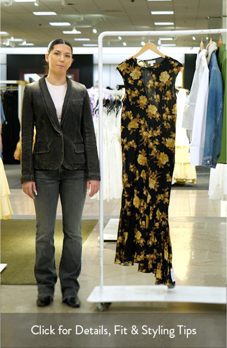 Floral Godet Hem Midi Dress, sales video thumbnail