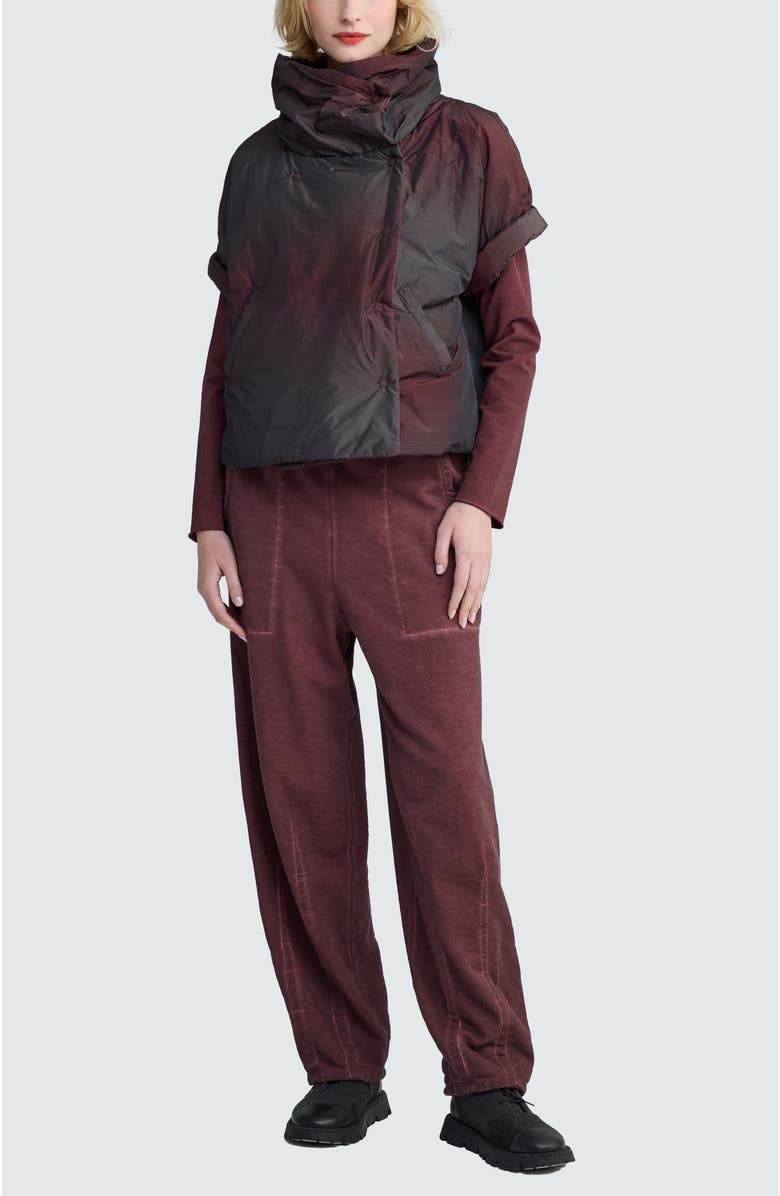 LUUKAA Stella Sculptural Cropped Jacket, Alternate, color, Mulberry