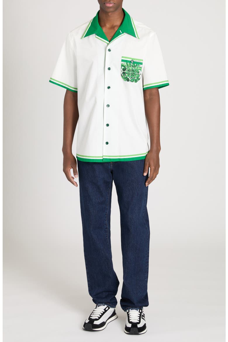 Majolica Cotton Camp Shirt, Alternate, color, MAIOLICA 1L VERDE