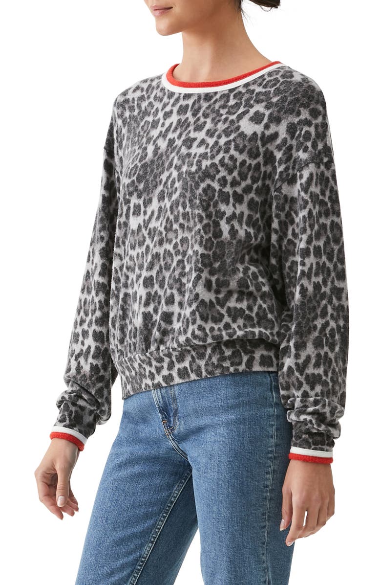 Michael Stars Tate Animal Print Sweater, Alternate, color, 