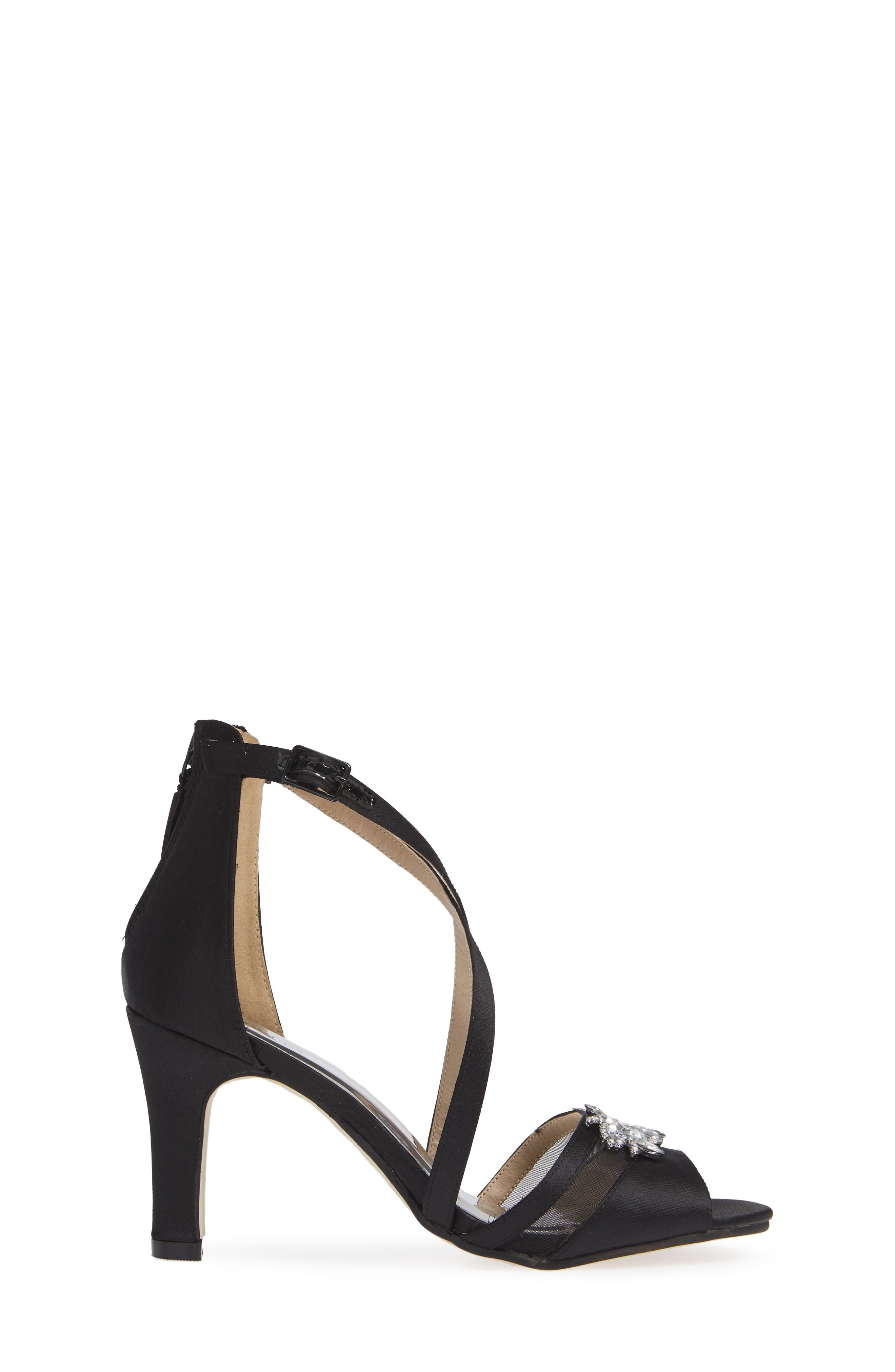 Badgley Mischka Collection Badgley Mischka Kandall Hannah Embellished Cross Strap Sandal, Alternate, color, 