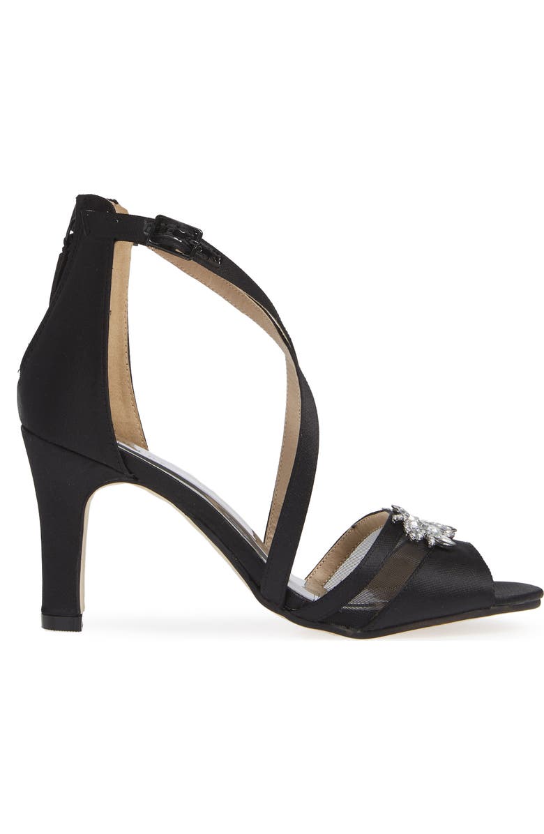 Badgley Mischka Collection Badgley Mischka Kandall Hannah Embellished Cross Strap Sandal, Alternate, color,