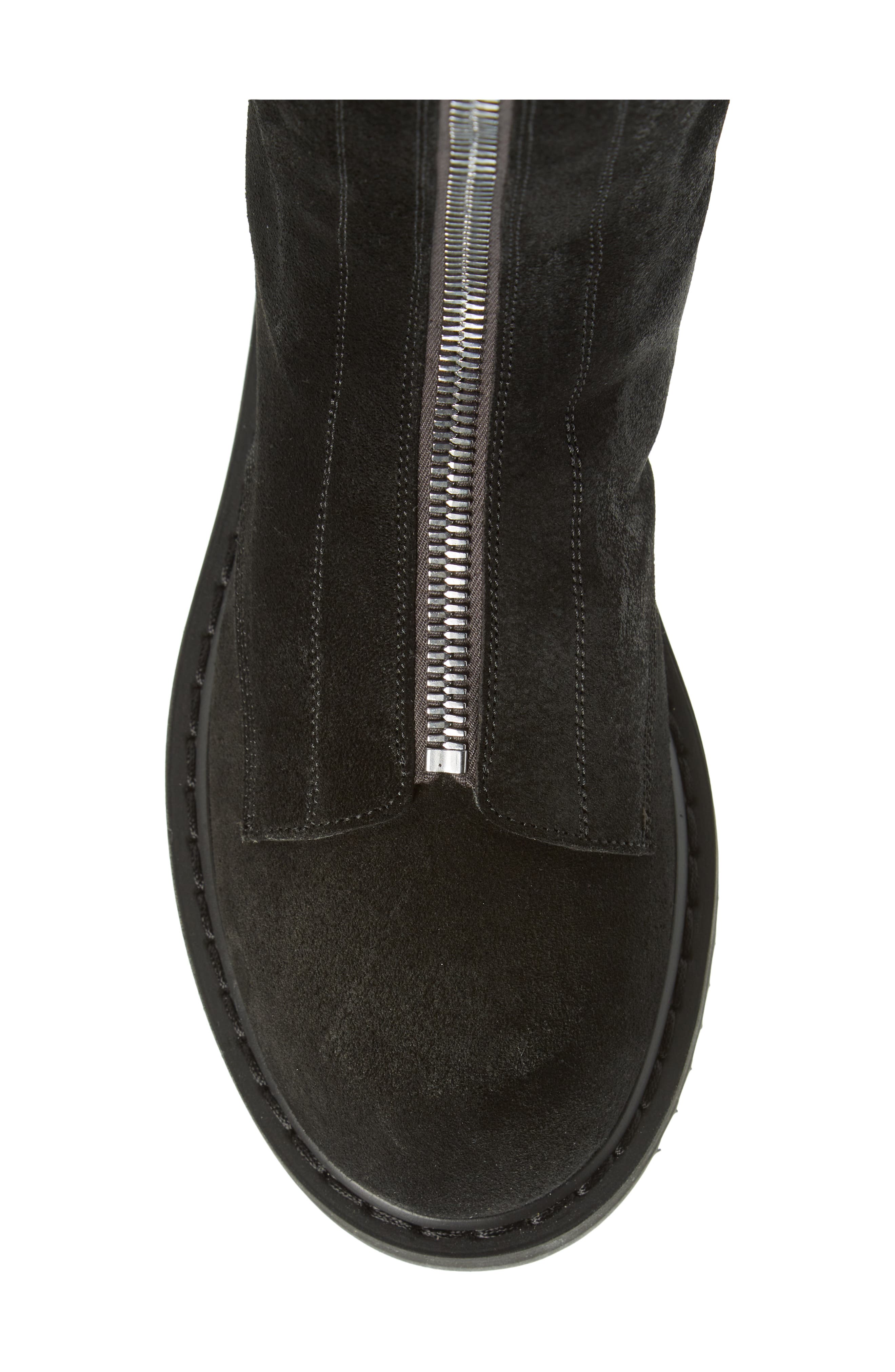 Rick Owens Basket Creeper Zip-Up Suede Boot, Alternate, color, 