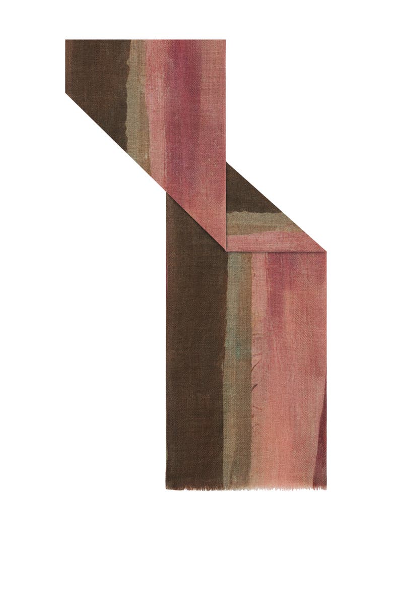 GERARD DAREL Rosalin Watercolor Stripe Scarf, Alternate, color, Rosewood