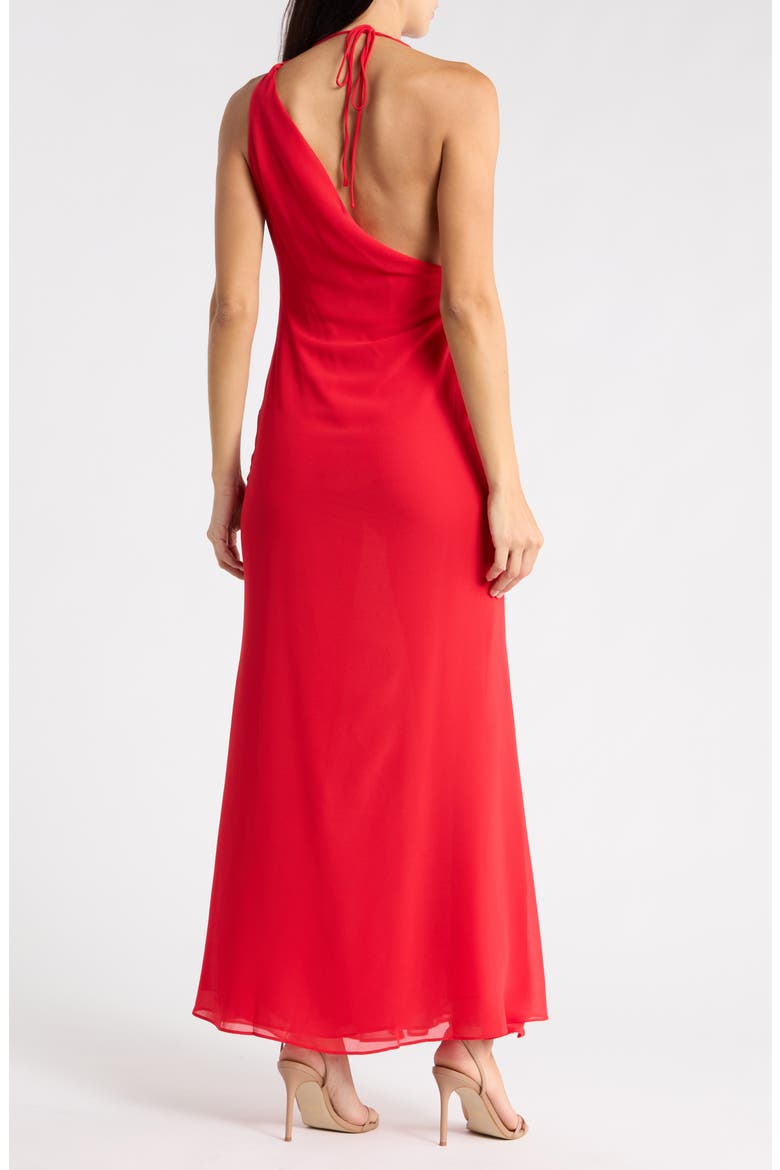 Cherie Cowl Neck Maxi Dress, Alternate, color, DEEP RED