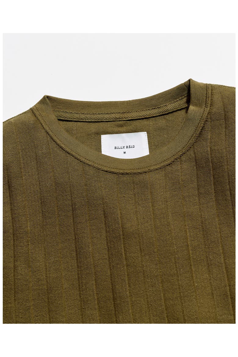 Herringbone Crewneck Long Sleeve T-Shirt, Alternate, color, DARK OLIVE