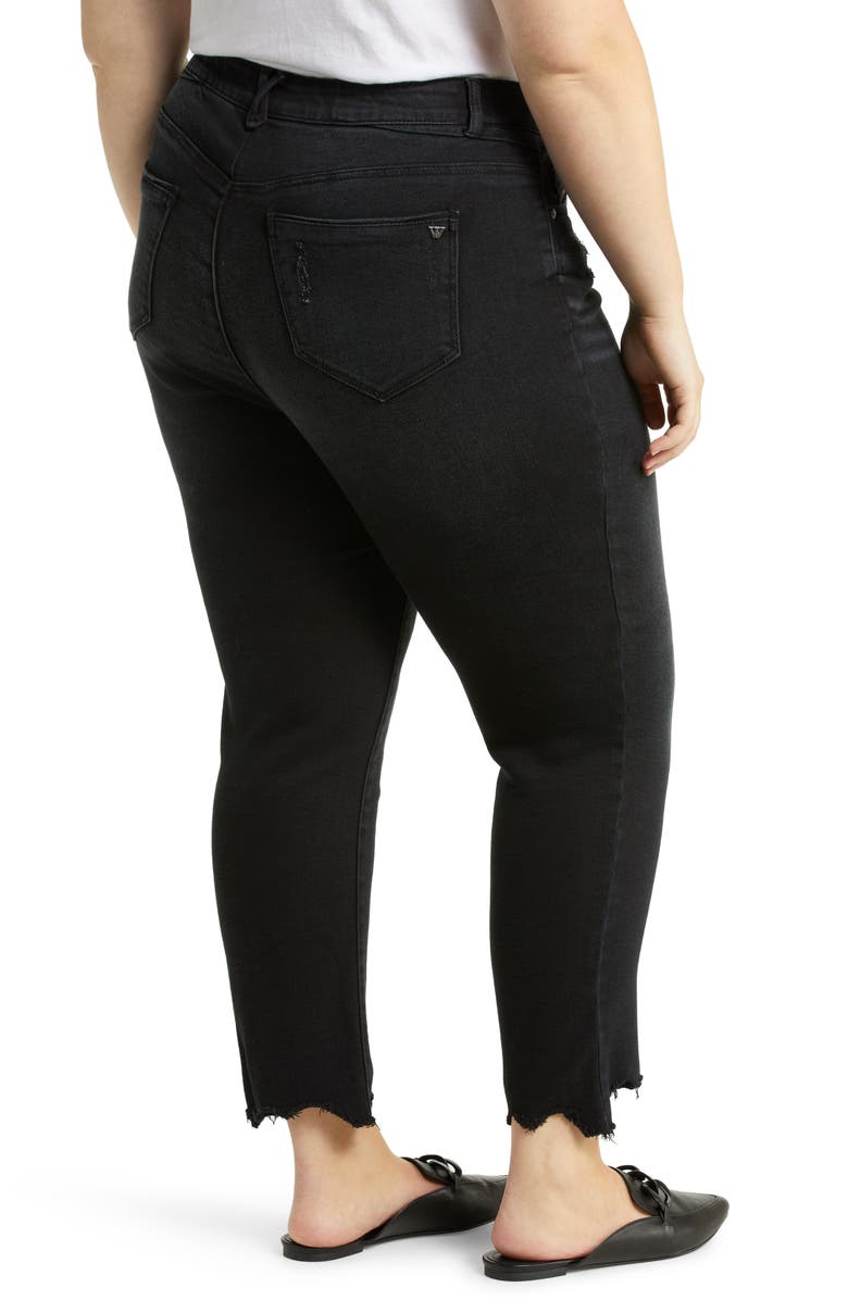 Wit & Wisdom Ab-solution High Waist Raw Hem Jeans, Alternate, color, 