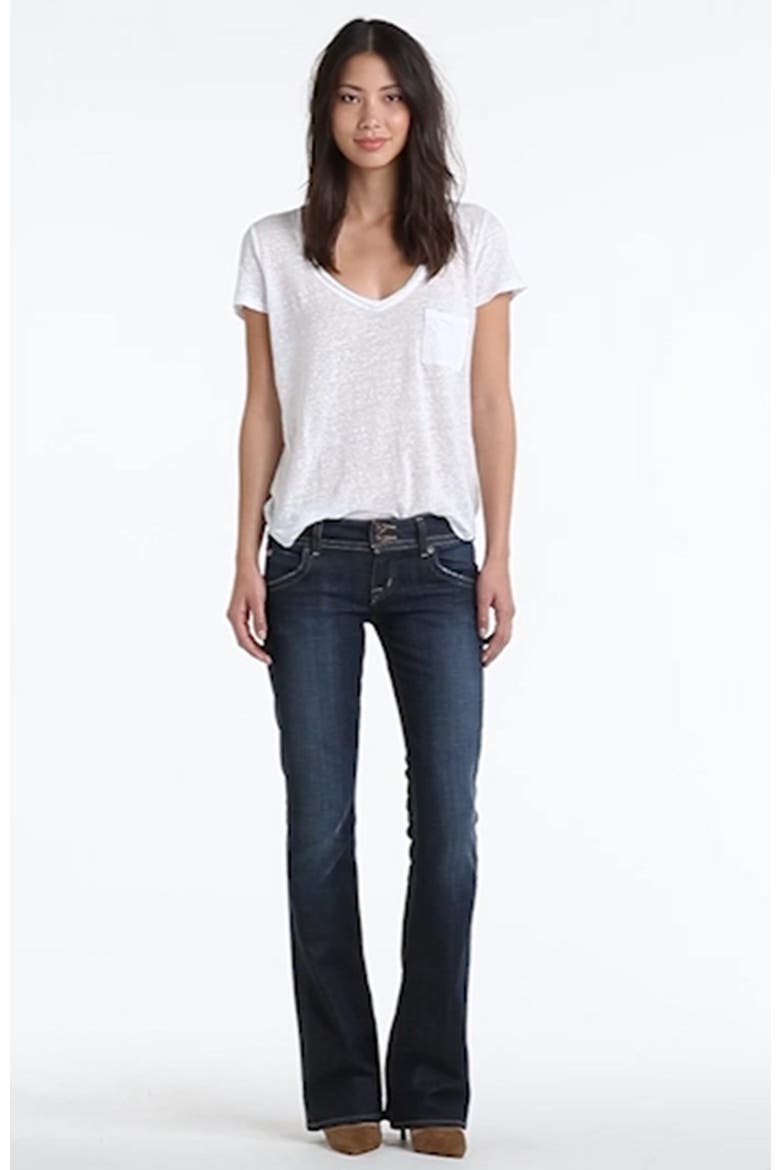 Signature Flap Pocket Bootcut Jeans, Alternate, color, ELM