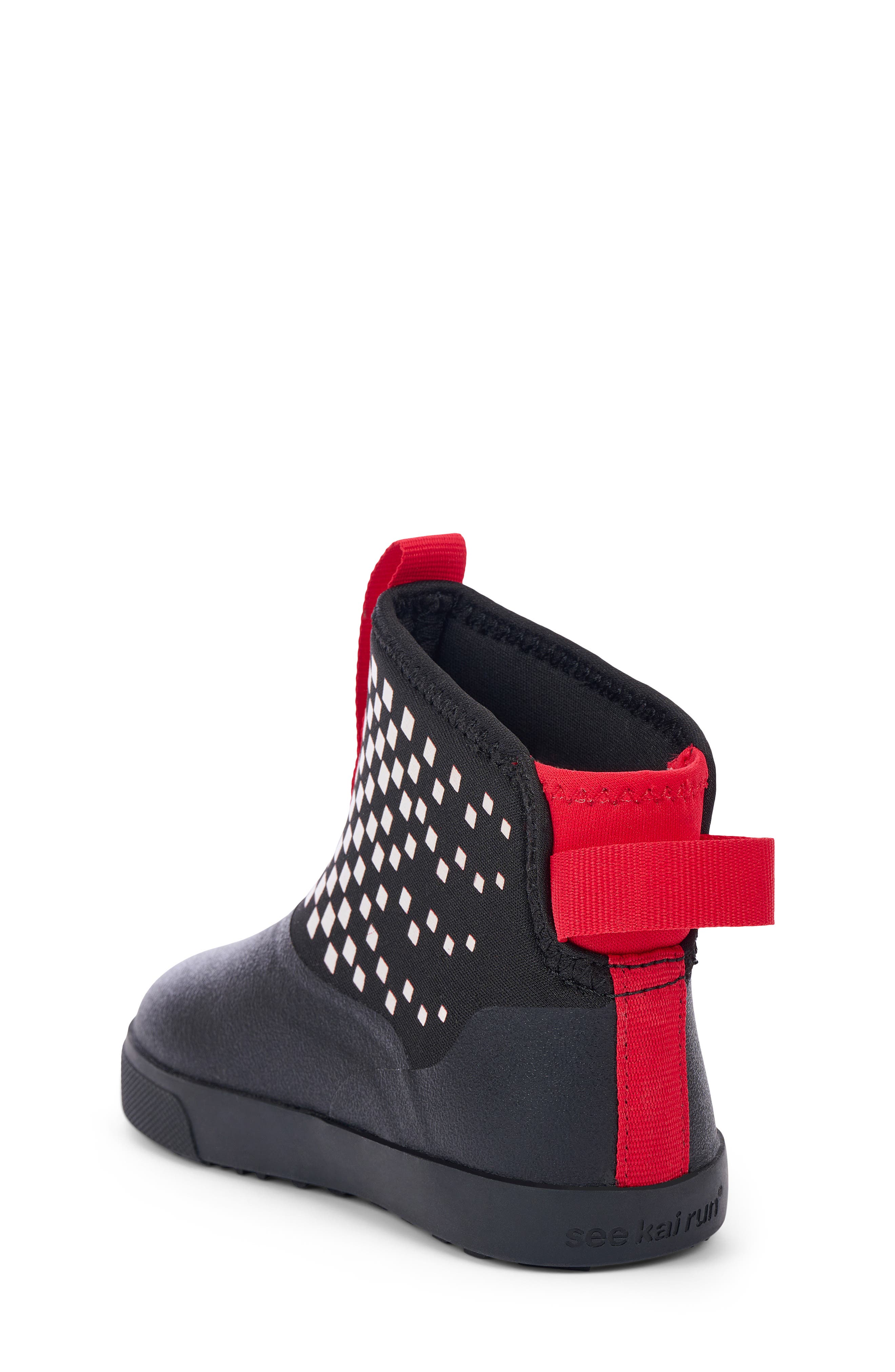 Kids' Ame Waterproof Rain Boot, Alternate, color, RACER BLACK