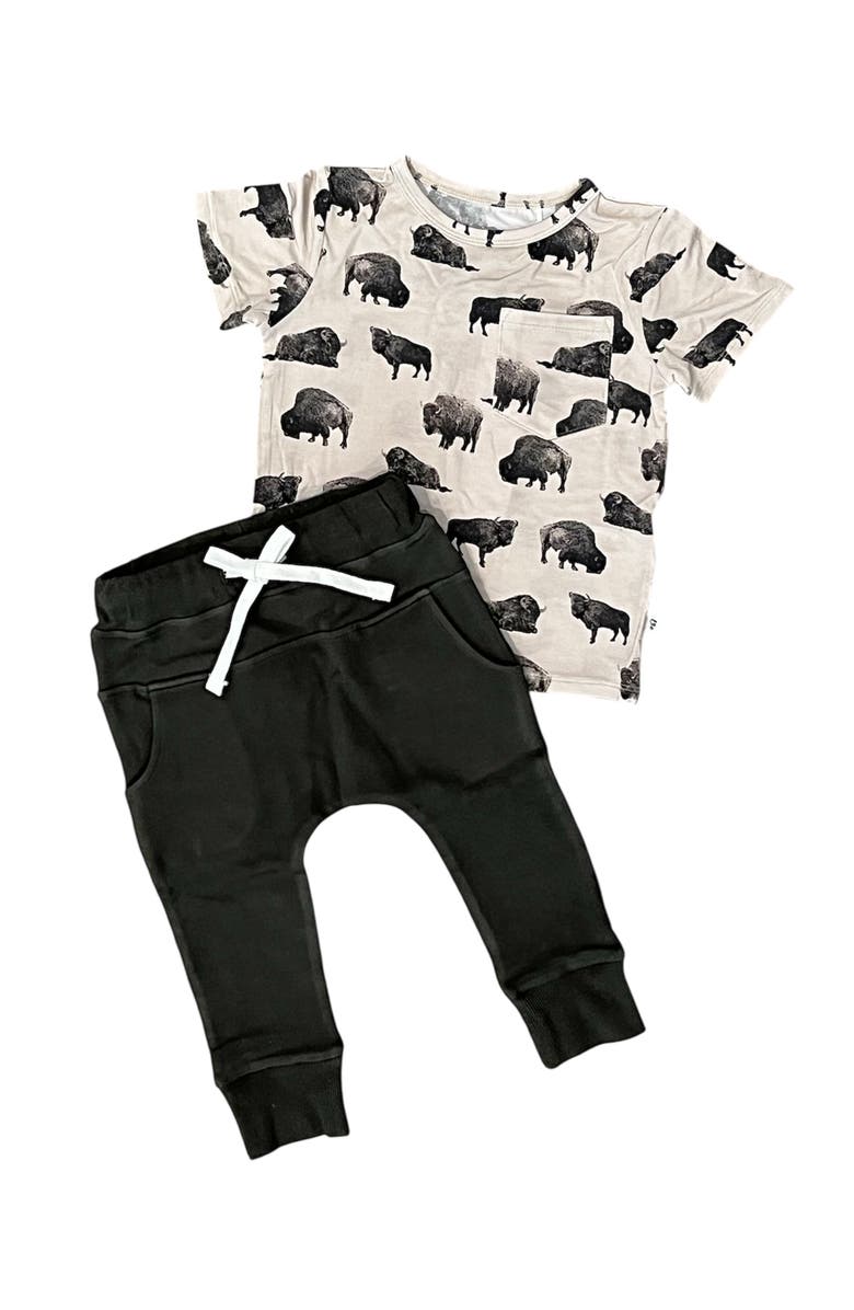 Laree + Co Stetson Pocket Tee + Jogger Set, Main, color, Grey