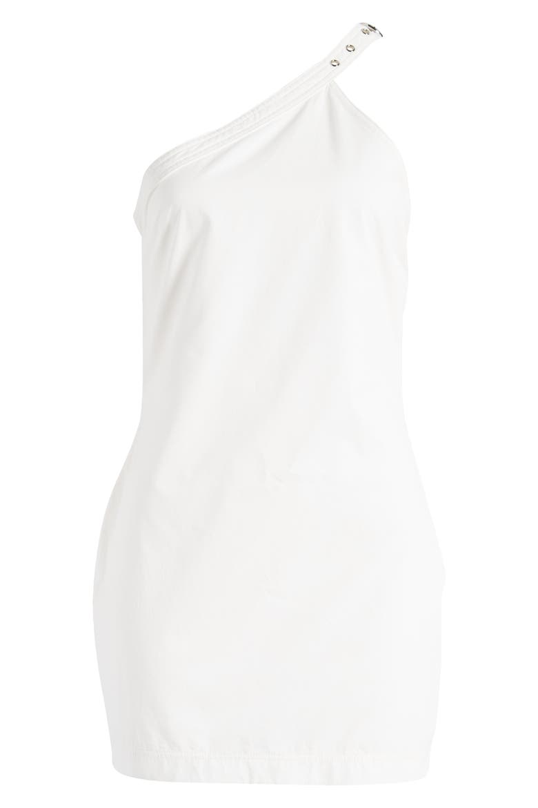 Asymmetric Minidress, Alternate, color, WHITE
