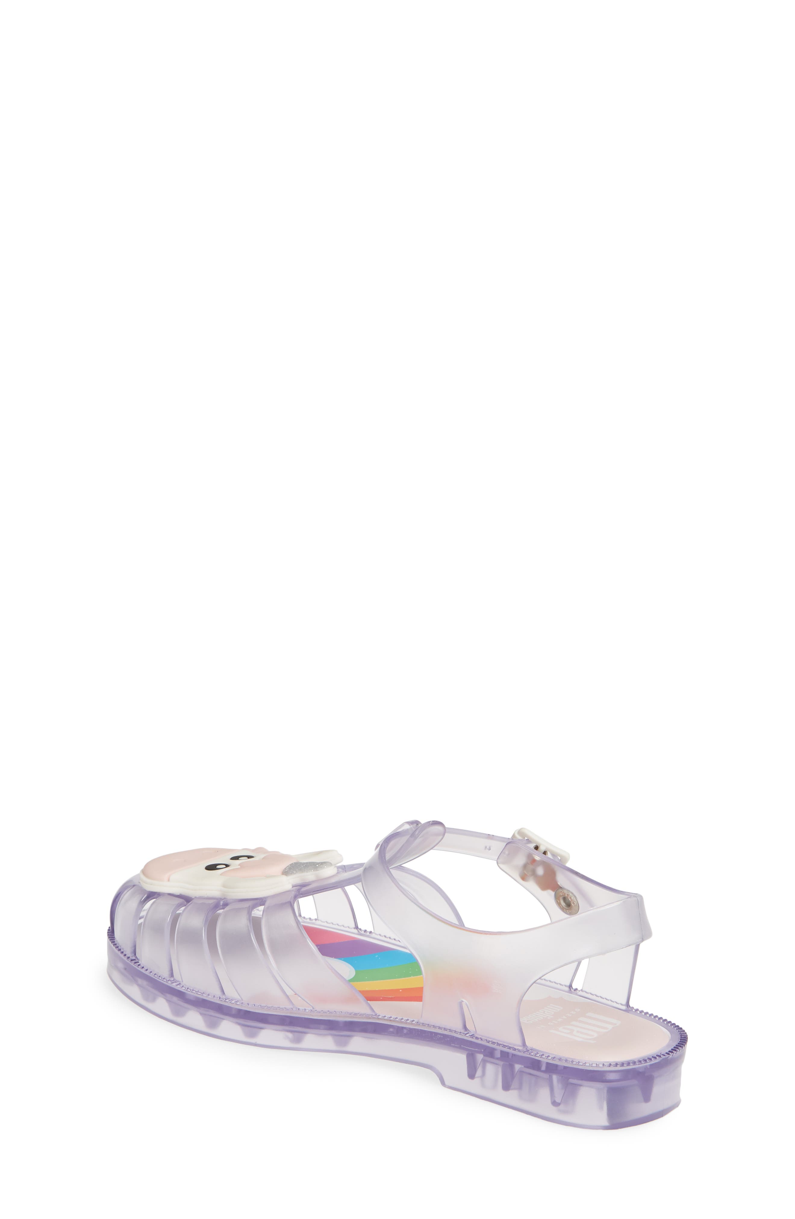 Mel by Melissa Possession Unicorn Glitter Sandal, Alternate, color, 