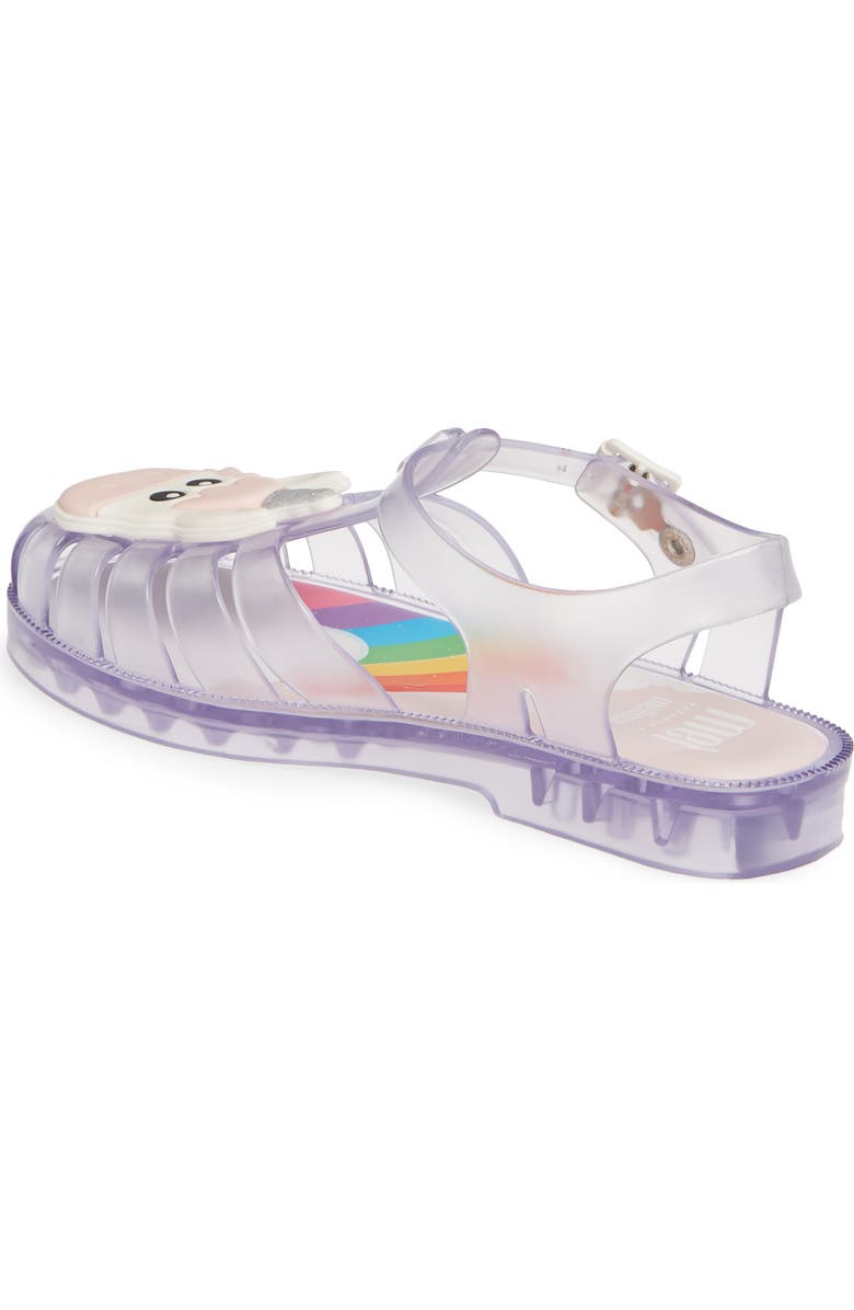 Mel by Melissa Possession Unicorn Glitter Sandal, Alternate, color,