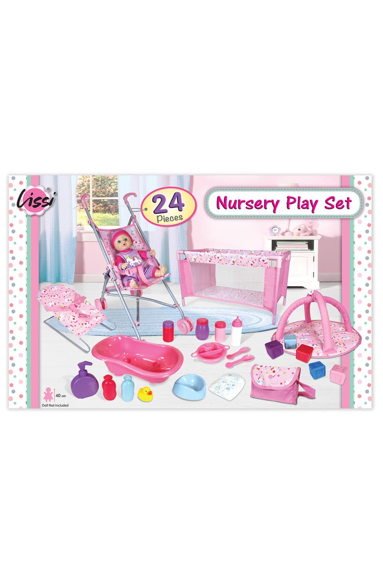Lissi Baby Doll 24 Piece Nursery Play Set for 11 Inch Doll, Alternate, color, Multicolored