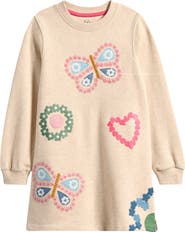 Mini Boden Kids' Embroidered Appliqué Sweater Dress