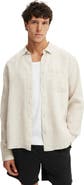 Cotton On Men's Relaxed Linen Long Sleeve Shirt
