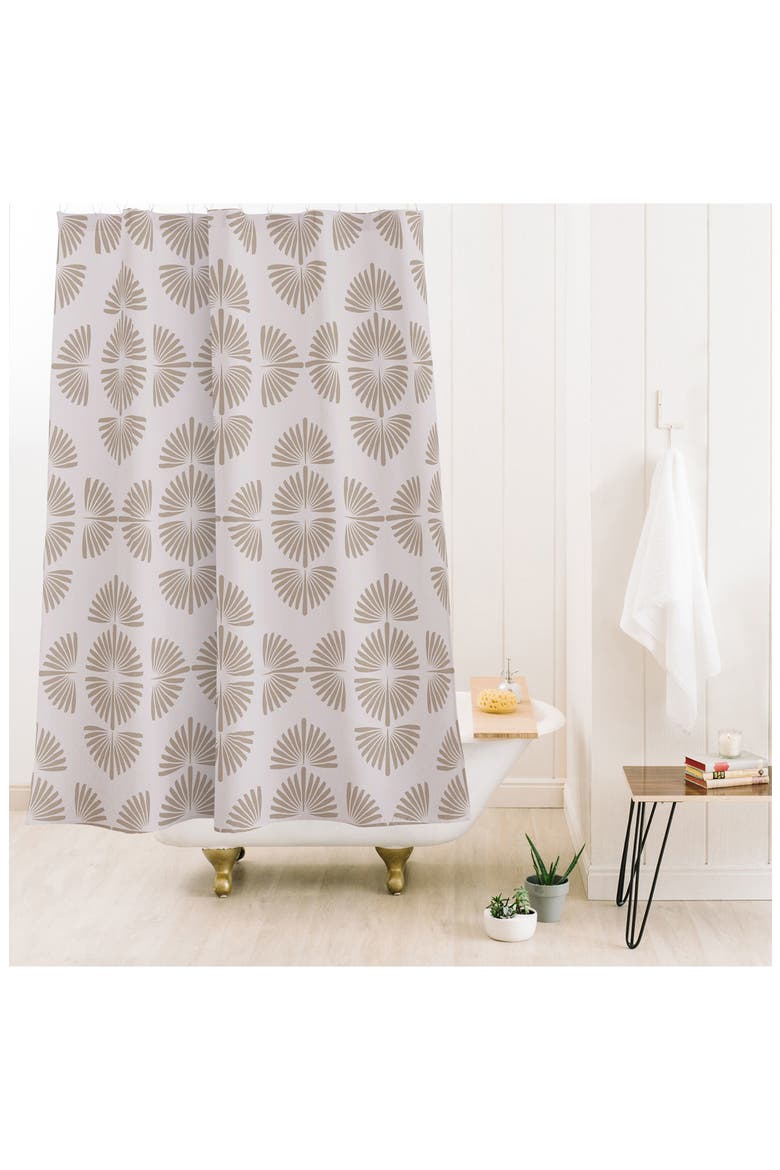 Orio Neutral Print Shower Curtain, Alternate, color, CREAM