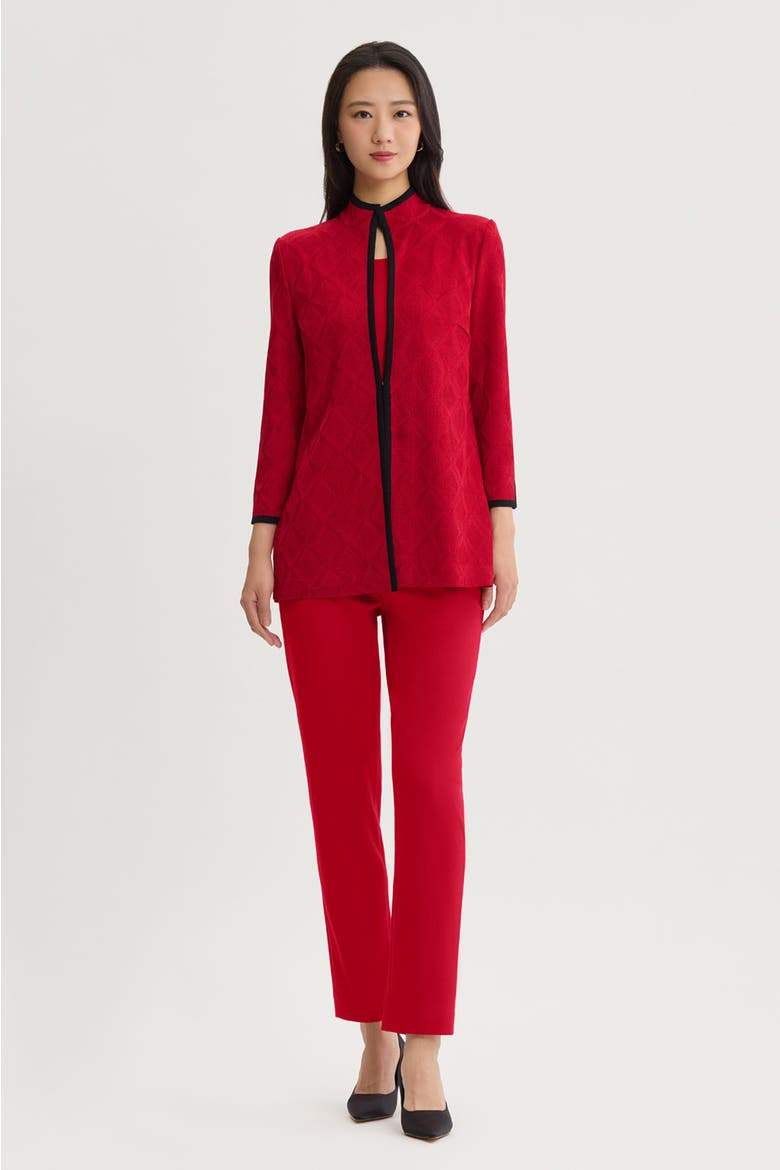 Classic Diamond Knit Jacket, Alternate, color, Holiday/Black