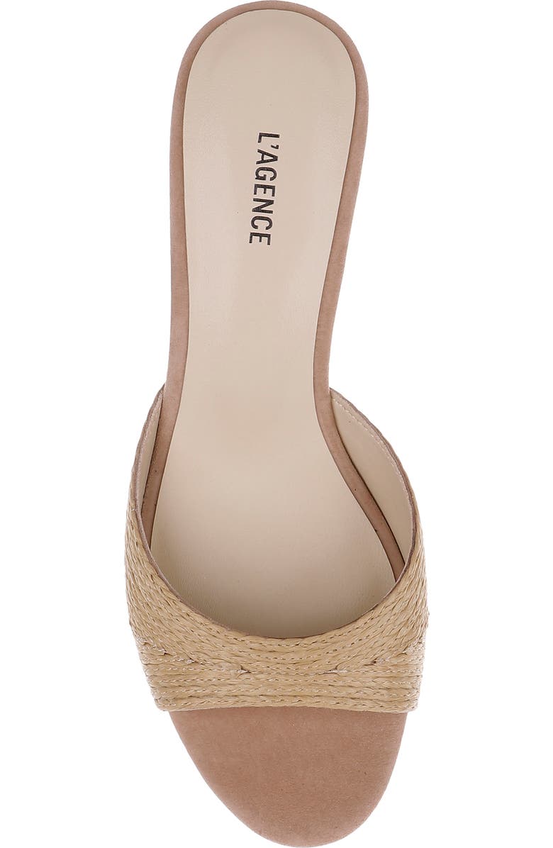 L'AGENCE Maryam Slide Sandal, Alternate, color, Natural Raffia