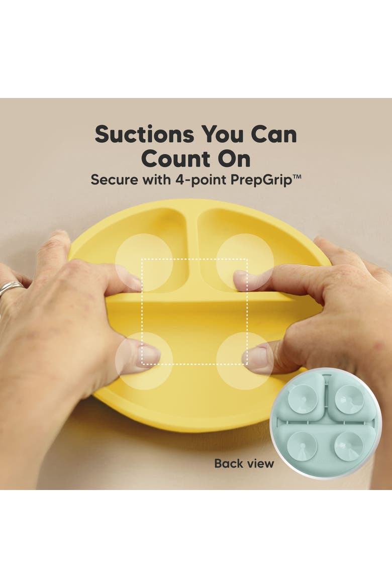 3-Pack Prep Silicone Suction Plates with Lids, Alternate, color, Amaze
