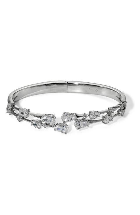 Hera Cubic Zirconia Hinge Bangle