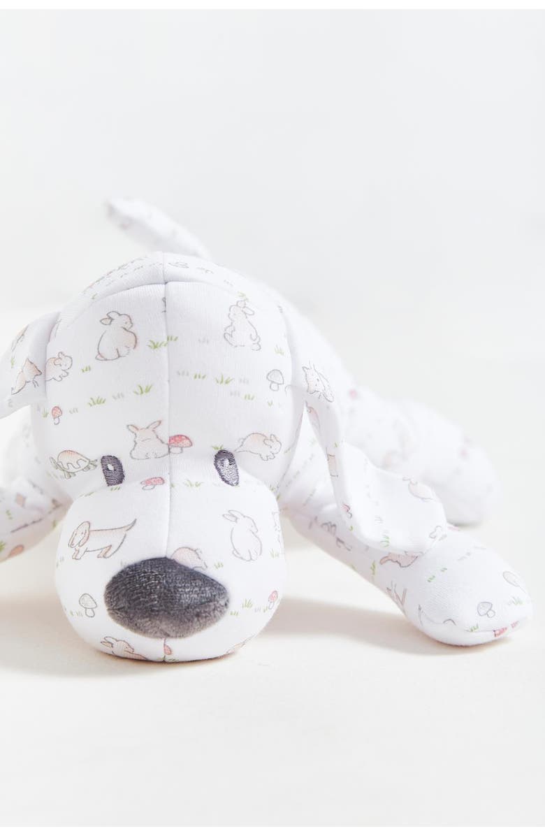 Babycottons In The Woods Dog Baby Rattle T, Alternate, color, Pink-&-White
