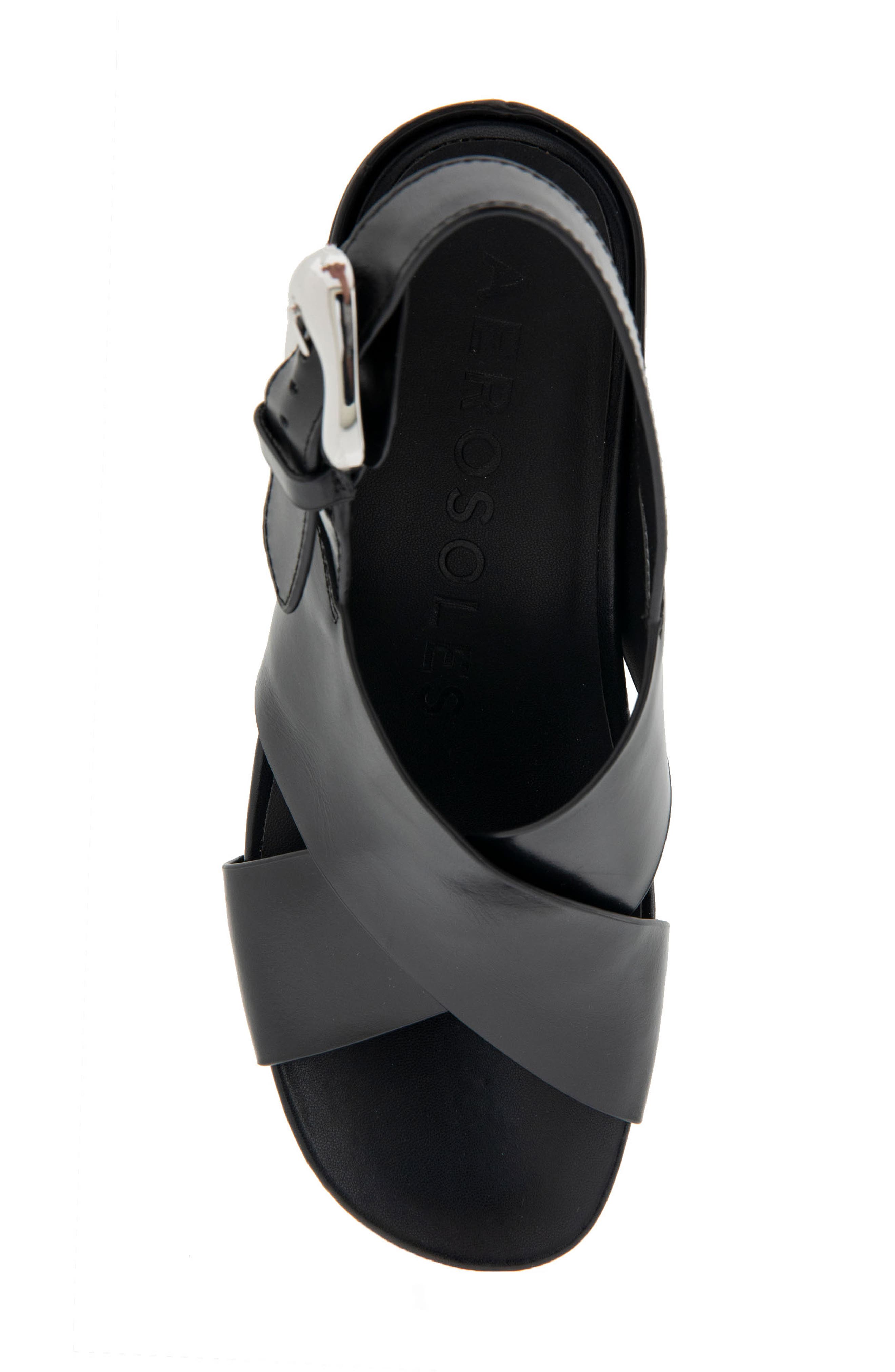 Aerosoles Chrystie Sandal, Alternate, color, Black Leather