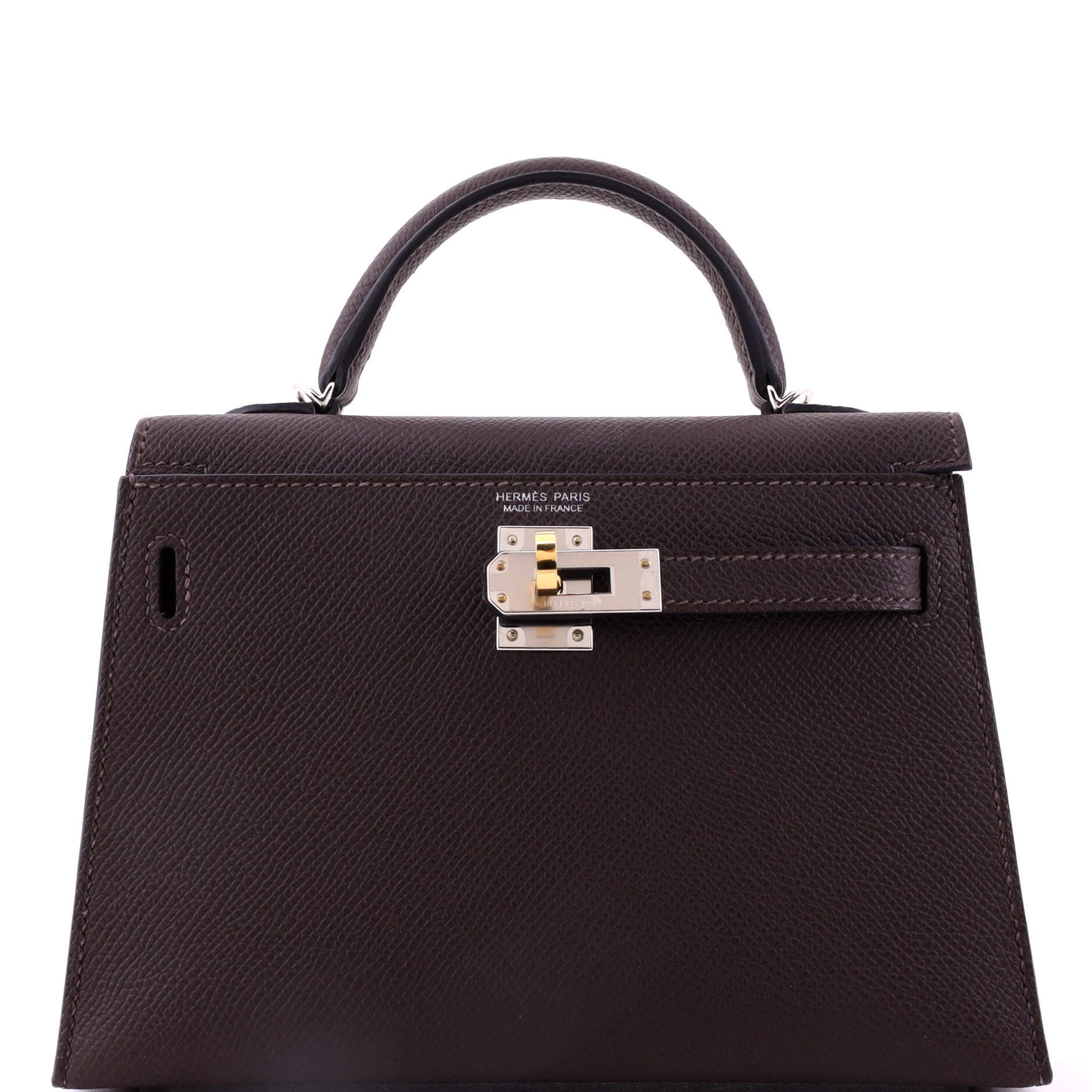 Kelly Mini II Bag Brown Epsom with Electrum Hardware 20, Alternate, color, Brown