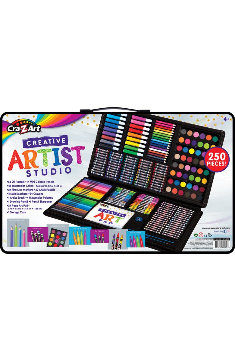 CRA-Z-ART 250 Piece Creative Art Studio Draw, Paint, Color and Create, Main, color, 