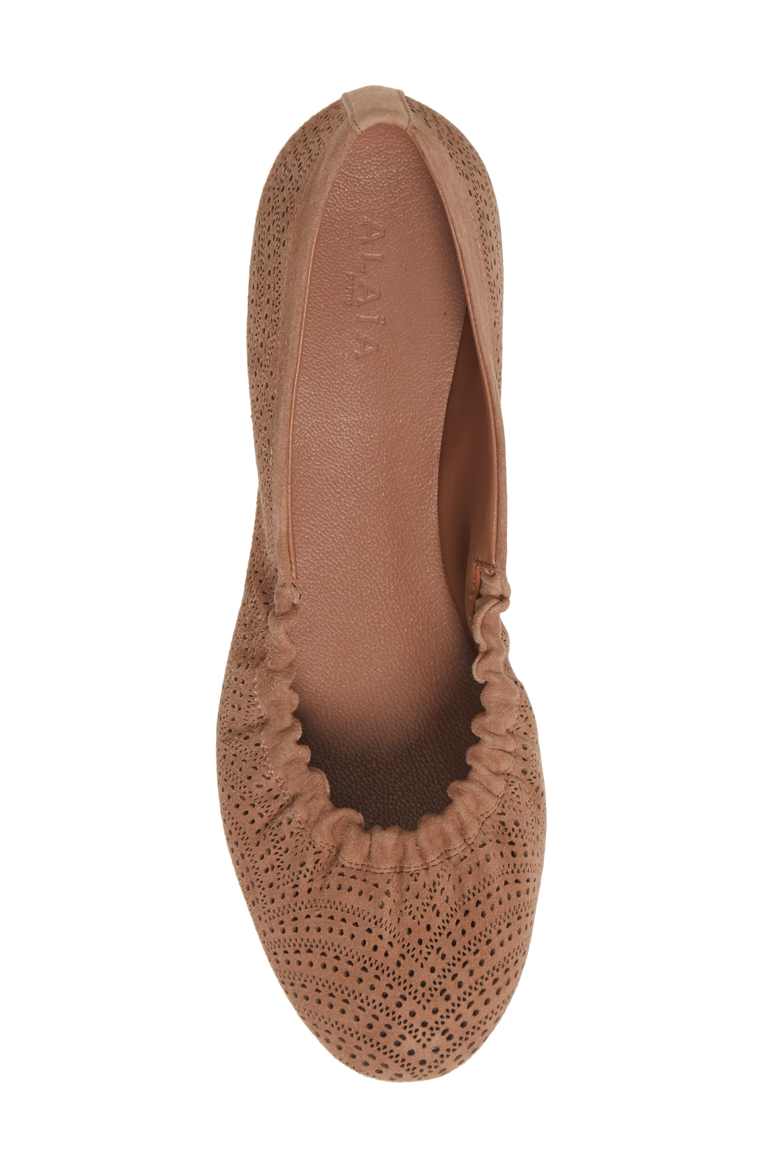 Alaïa Perforated Ballet Flat, Alternate, color, 