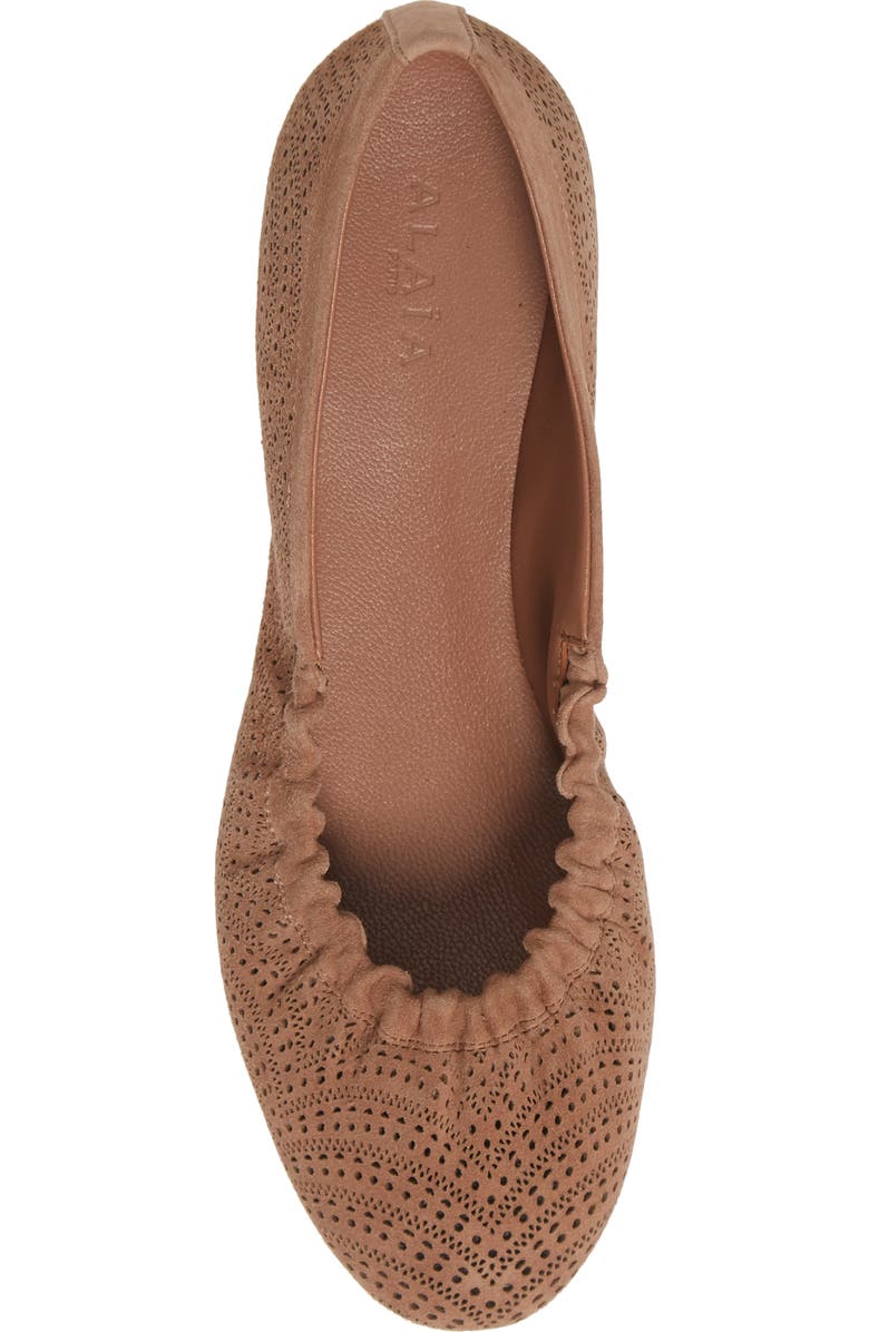 Alaïa Perforated Ballet Flat, Alternate, color,