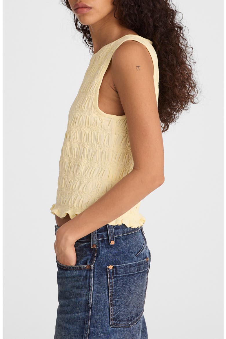 Smocked Tank Top, Alternate, color, SHEER PINEAPPLE