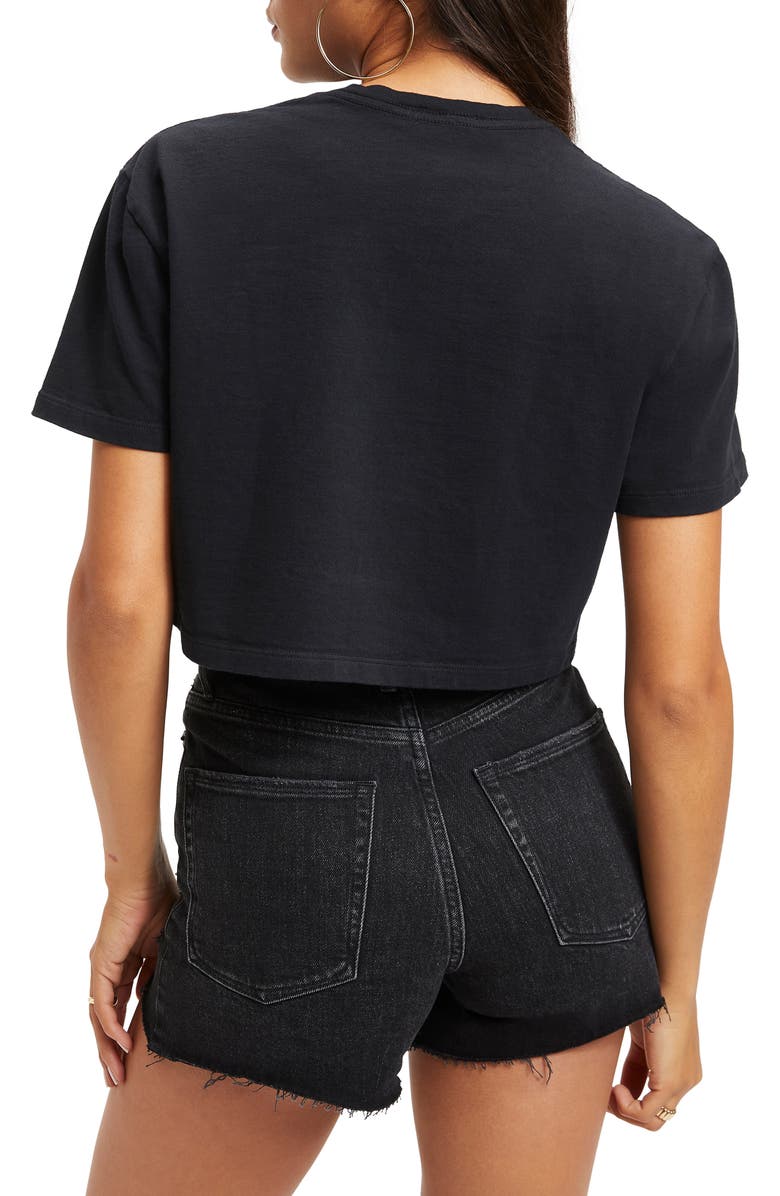 Good American Heritage Crop Cotton T-Shirt, Alternate, color, 