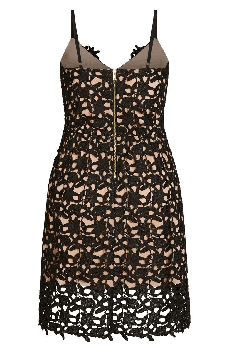 City Chic So Fancy Lace Midi Dress, Alternate, color,