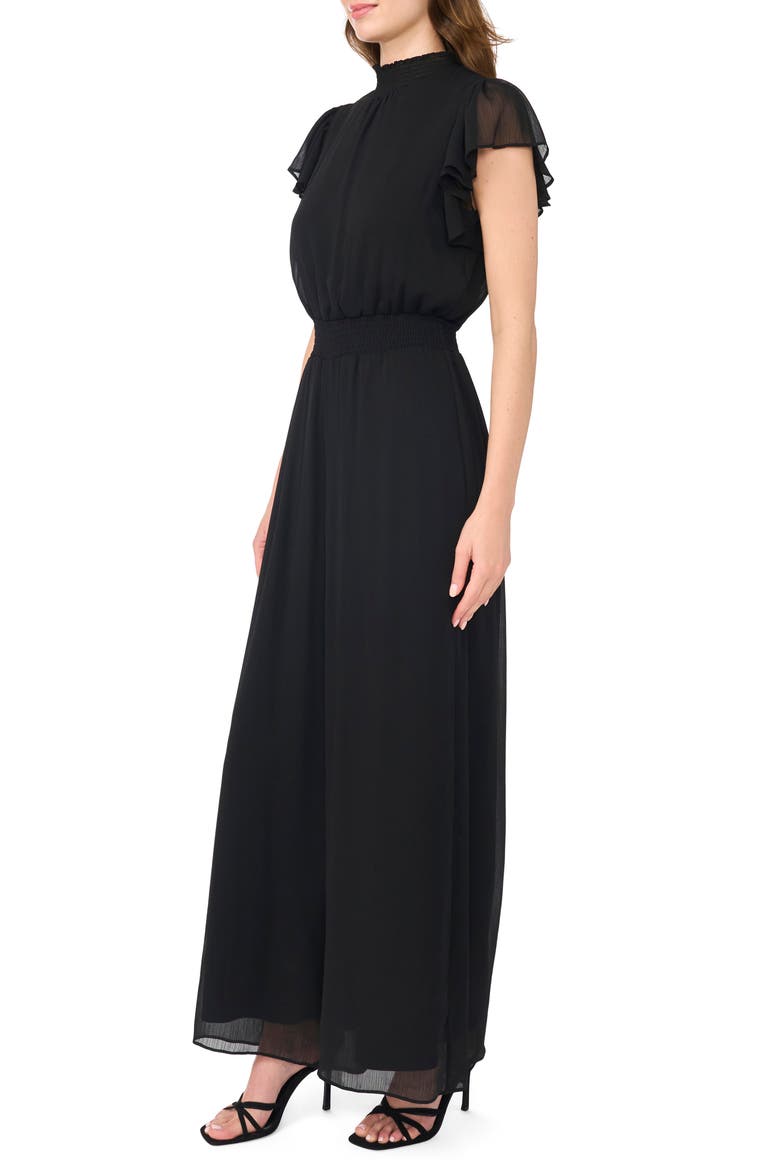 Smocked Waist Jumpsuit, Alternate, color, RICH BLACK