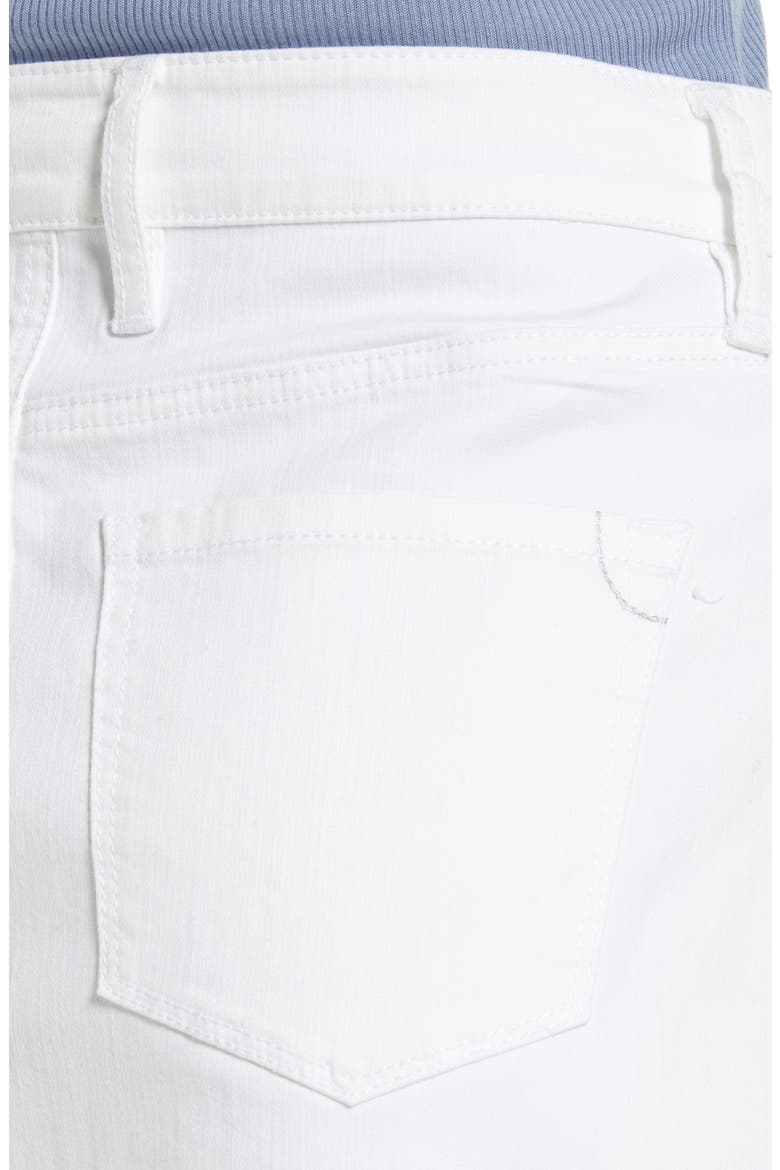 Ella Twill High Waist Denim Miniskirt, Alternate, color, WHITE