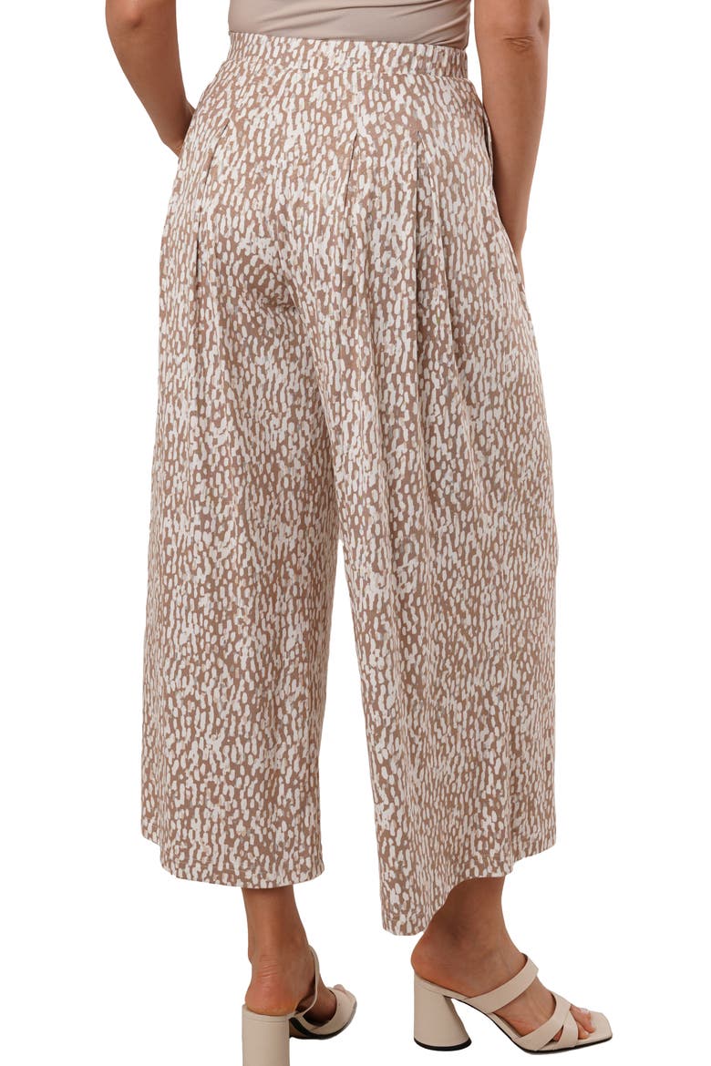 Pleated Pull-On Pants, Alternate, color, KALI PRINT TAUPE
