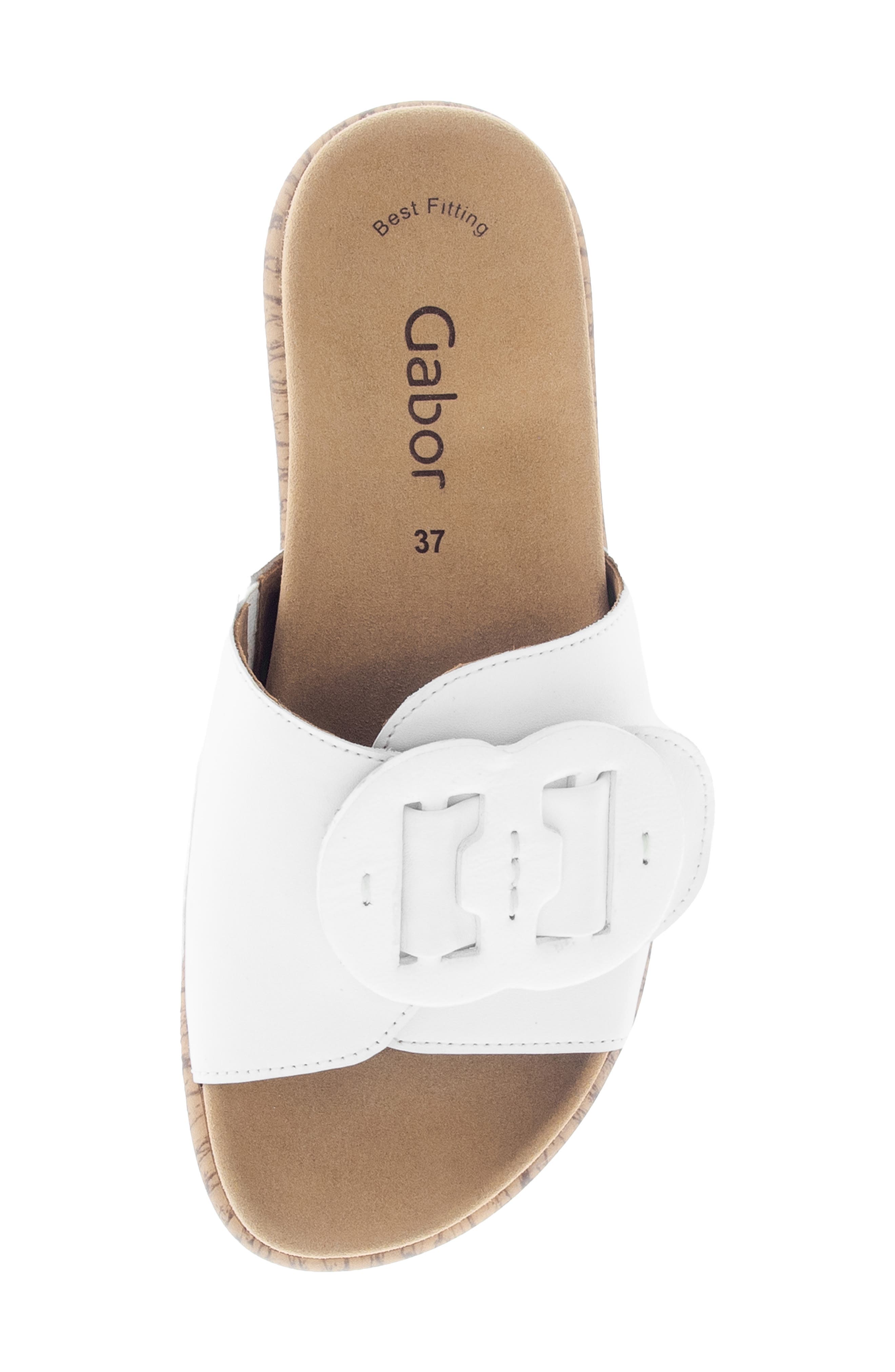 Gabor Platform Slide Sandal, Alternate, color, White