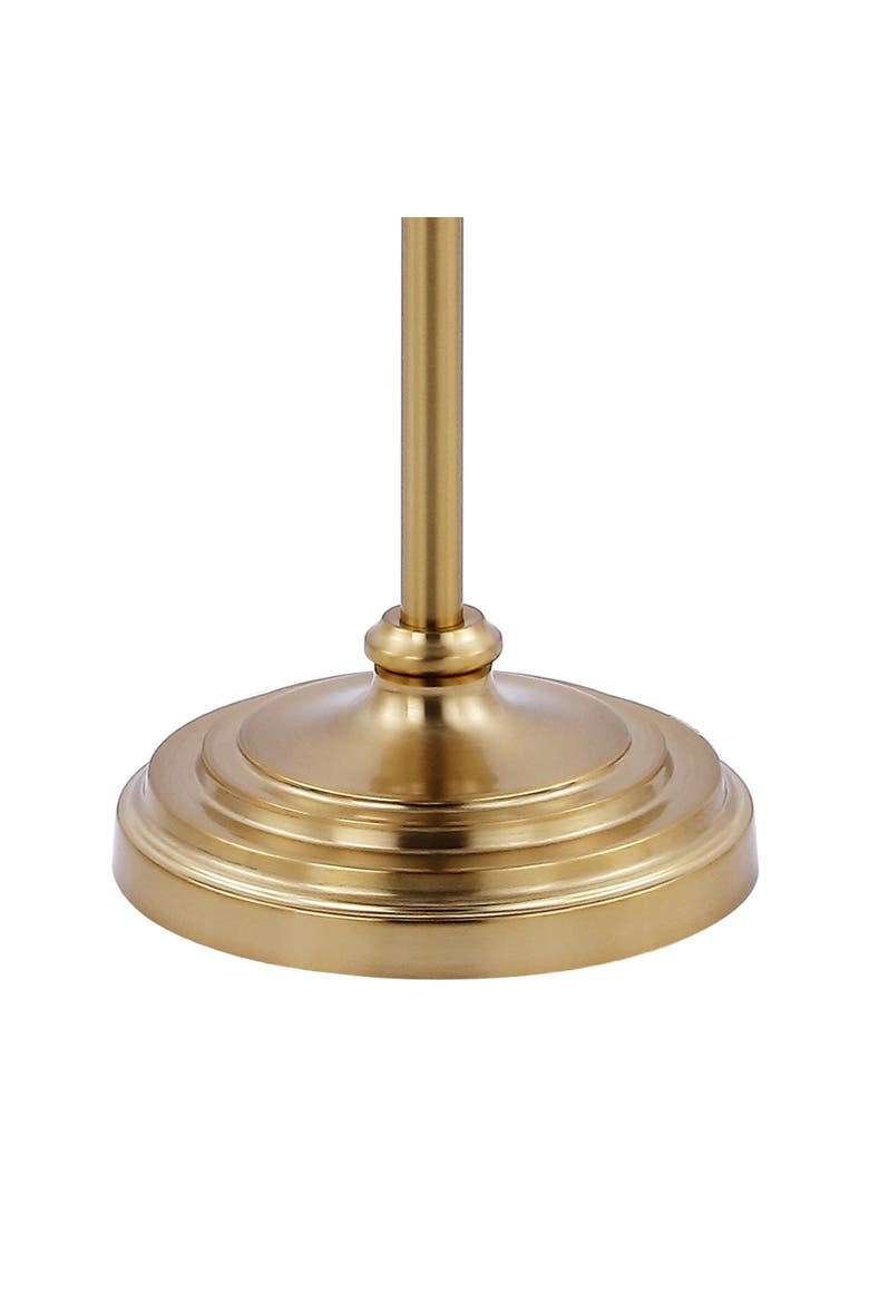 Tavira Classic Midcentury Iron LED Floor Lamp, Alternate, color, Brass Gold/Blue