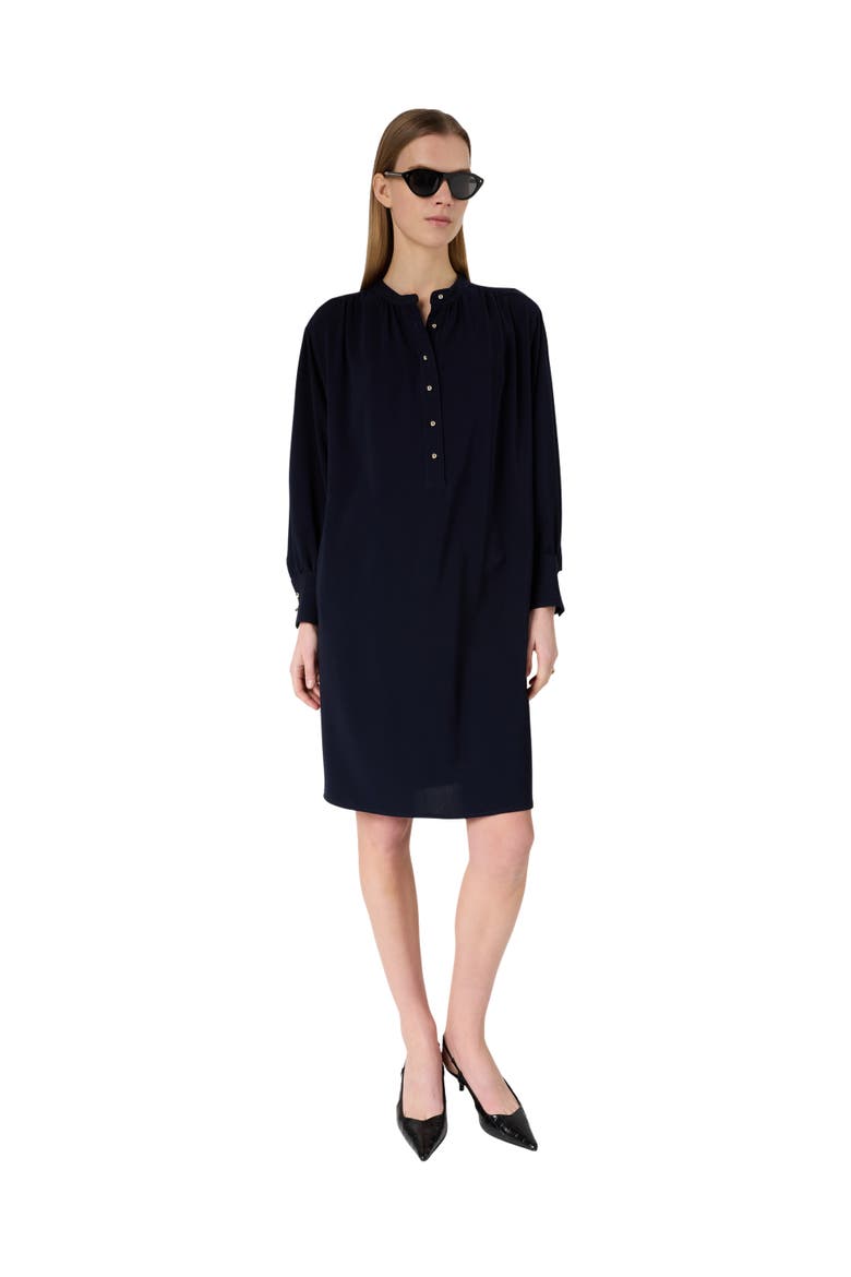 Rosine Belted Shirt Dress, Main, color, Navy Blue