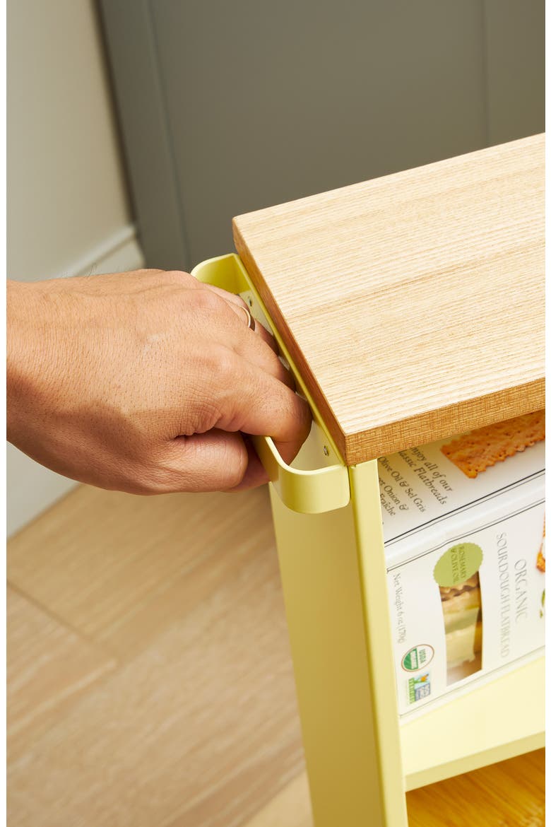 Rolling Storage Cart, Alternate, color, YELLOW
