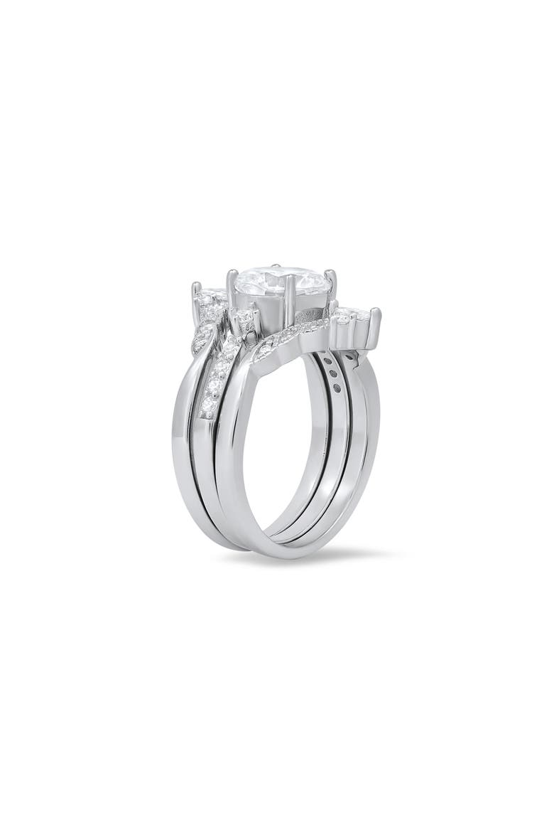 Sterling Silver 3-Piece Stacked CZ Ring Set, Alternate, color, SILVER