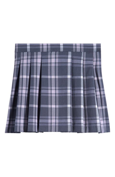 Kids' Pleated Plaid Skort (Big Kid)