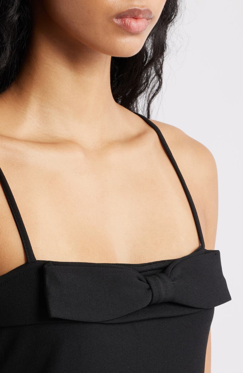 Jump Apparel Bow Front Sleeveless Minidress, Alternate, color, Black