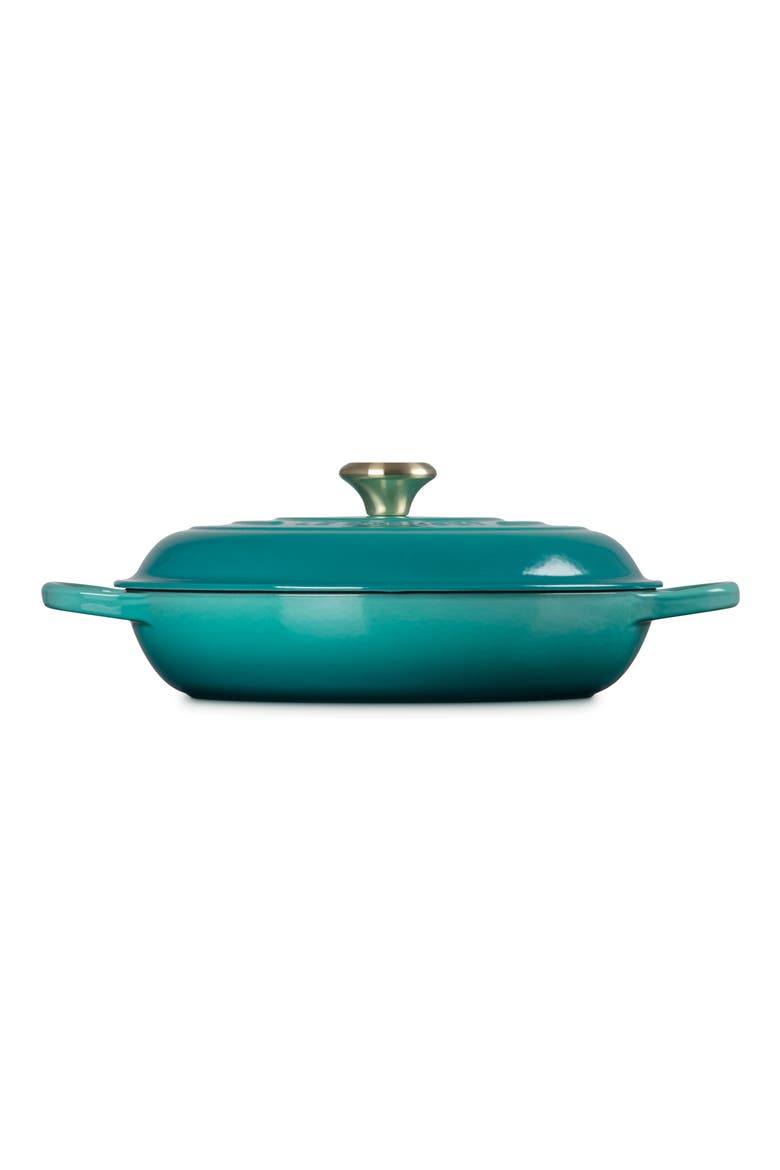 Signature 5 Quart Enameled Cast Iron Braiser, Alternate, color, RIVIERA