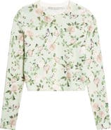 Alice + Olivia Carson Floral Cotton Blend Cardigan