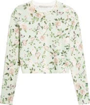Alice + Olivia Carson Floral Cotton Blend Cardigan